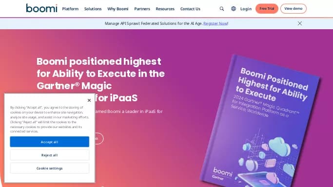 Boomi — платная нейросеть   для no Code/Low Code разработки, для помощи в автоматизации, , автономные ИИ (AGI). 
