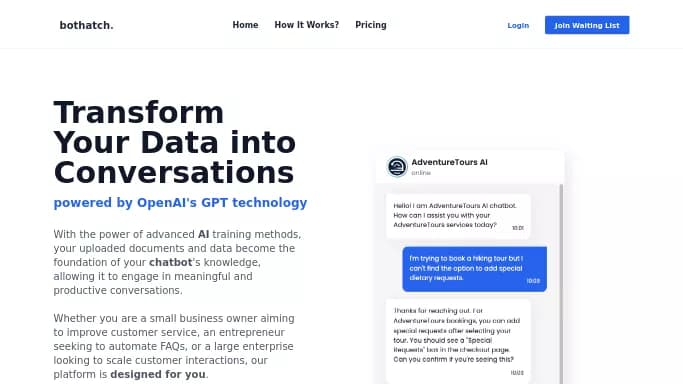 Bothatch — бесплатная нейросеть   для маркетинга. Бесплатная версия с ограниченным функционалом, есть платные тарифы.