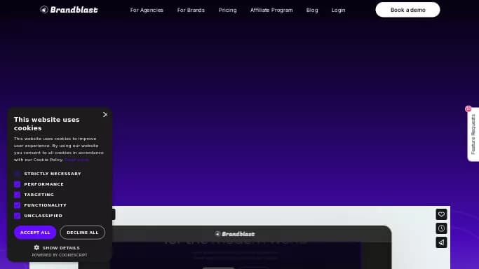 Brandblast.ai — платная нейросеть   для SMM,  для маркетинга,  для копирайтинга. Бесплатная версия с ограниченным функционалом, есть платные тарифы.