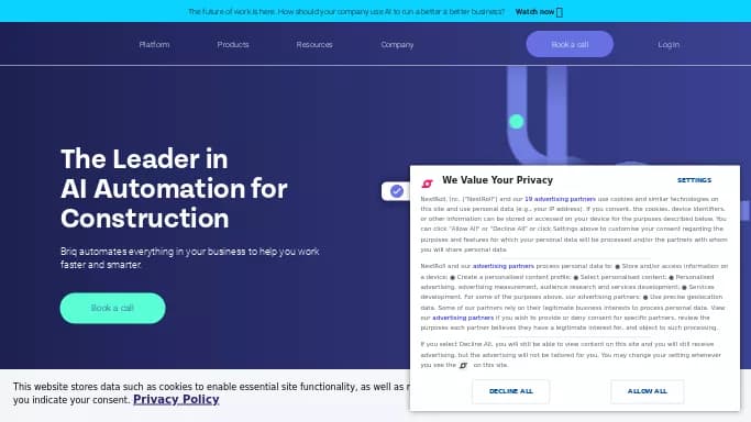 Briq — платная нейросеть   для работы с финансами,  для маркетинга,  для повышения продуктивности, для помощи в автоматизации. 