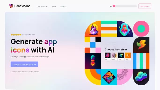 CandyIcons — платная нейросеть   для дизайна. Бесплатная версия с ограниченным функционалом, есть платные тарифы.