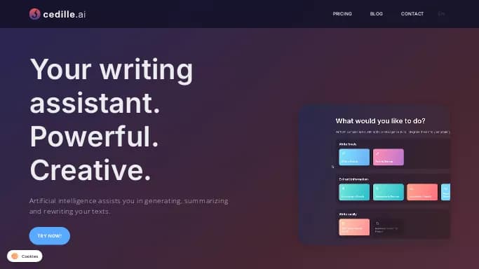 Cedille.ai — бесплатная нейросеть   для написания текста. Бесплатная версия с ограниченным функционалом, есть платные тарифы.