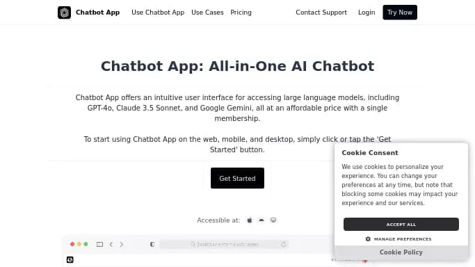 Chatbot App — бесплатная нейросеть   для маркетинга,  — чат-бот. Бесплатная версия с ограниченным функционалом, есть платные тарифы.
