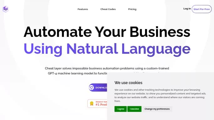 Cheat Layer AI — бесплатная нейросеть   для разработки программного обеспечения, для помощи в автоматизации. Бесплатная версия с ограниченным функционалом, есть платные тарифы.