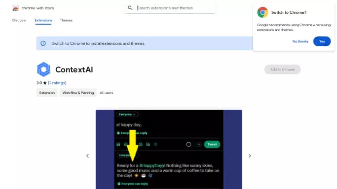 ContextAI — бесплатная нейросеть   — чат-бот. 