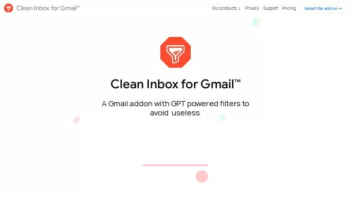 Clean Inbox for Gmail — бесплатная нейросеть   для работы с электронной почтой. Бесплатная версия с ограниченным функционалом, есть платные тарифы.