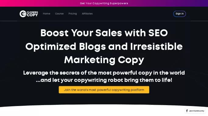 Closers Copy — платная нейросеть   для копирайтинга. Бесплатная версия с ограниченным функционалом, есть платные тарифы.