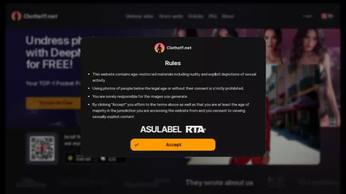 Clothoff — бесплатная нейросеть   для раздевания девушек (18+). 