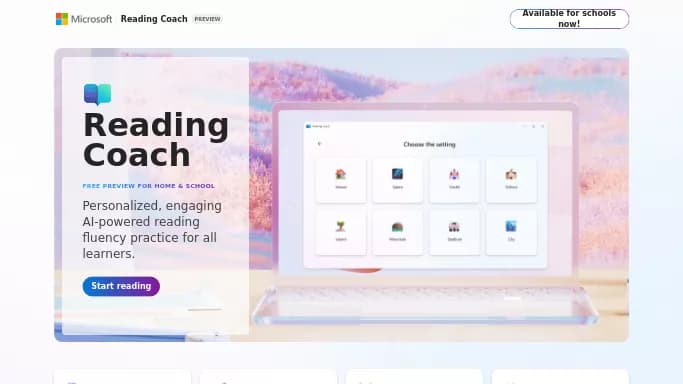 Reading Coach by Microsoft — бесплатная нейросеть   для помощи в образовании. 