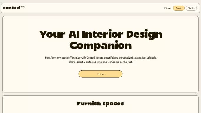 Coated — платная нейросеть   для дизайна. Бесплатная версия с ограниченным функционалом, есть платные тарифы.