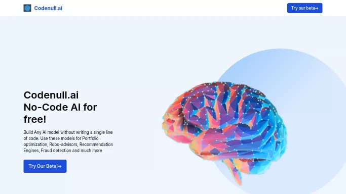 Codenull AI — бесплатная нейросеть   для маркетинга,  для работы с финансами. Бесплатная версия с ограниченным функционалом, есть платные тарифы.