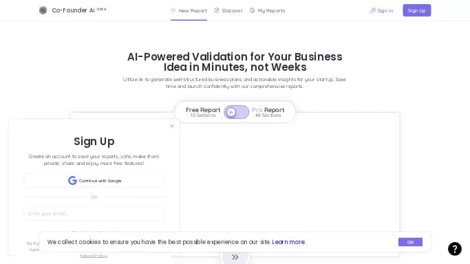 CofounderAI — бесплатная нейросеть   для маркетинга. Бесплатная версия с ограниченным функционалом, есть платные тарифы.