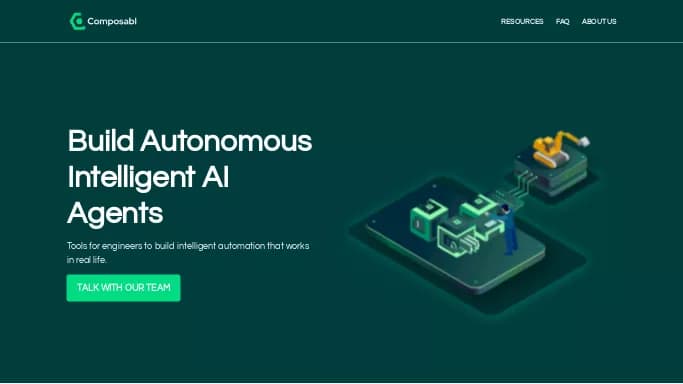 Composabl — платная нейросеть  , автономные ИИ (AGI),  для no Code/Low Code разработки, для помощи в автоматизации. 