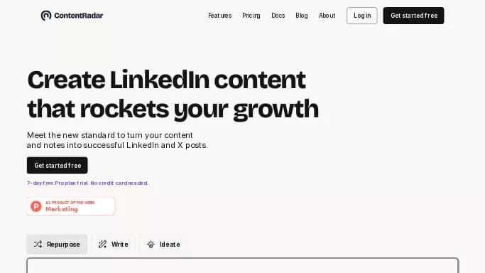 ContentRadar — бесплатная нейросеть   для SMM. Бесплатная версия с ограниченным функционалом, есть платные тарифы.