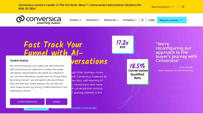 Conversica — платная нейросеть   для маркетинга. Бесплатная версия с ограниченным функционалом, есть платные тарифы.