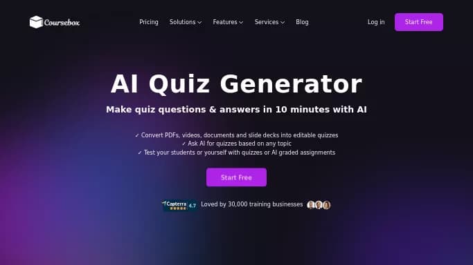 AI Quiz Generator — платная нейросеть   для помощи в образовании. 