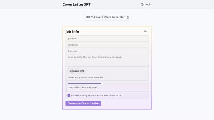 CoverLetterGPT — бесплатная нейросеть   помогающие в управлении персоналом. 