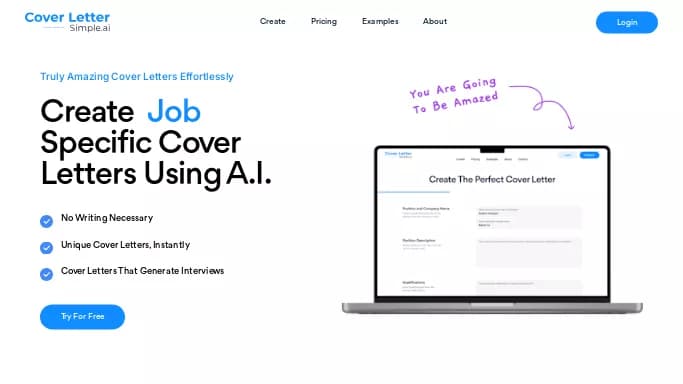 CoverLetterSimple.ai — платная нейросеть   помогающие в управлении персоналом. Бесплатная версия с ограниченным функционалом, есть платные тарифы.