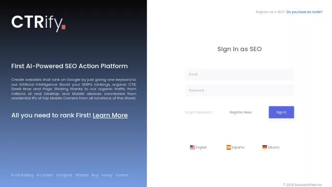 CTRify — бесплатная нейросеть   для копирайтинга. Бесплатная версия с ограниченным функционалом, есть платные тарифы.