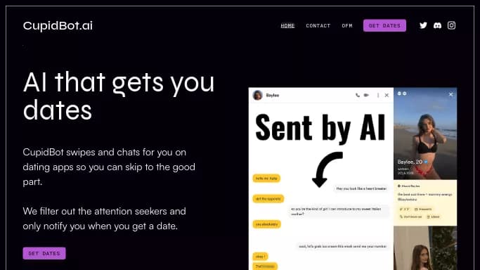 CupidBot.ai — бесплатная нейросеть . 