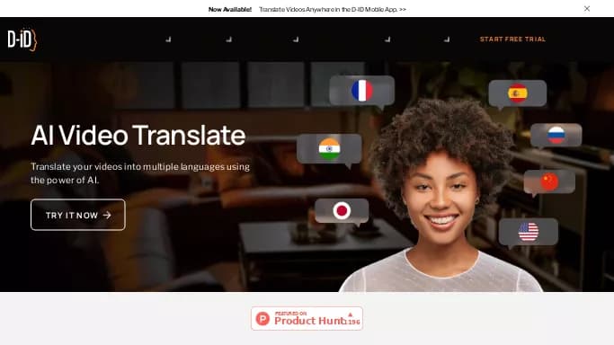 D-ID Video Translate — платная нейросеть   для перевода,  для редактирования видео. 