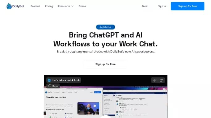 DailyBot AI — бесплатная нейросеть   для повышения продуктивности, для помощи в автоматизации. Бесплатная версия с ограниченным функционалом, есть платные тарифы.