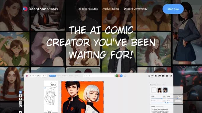 Dashtoon Studio — бесплатная нейросеть   для создания изображений. Бесплатная версия с ограниченным функционалом, есть платные тарифы.