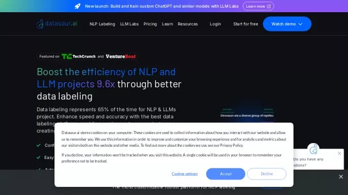 Datasaur — платная нейросеть   для маркетинга,  для повышения продуктивности. 