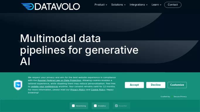 Datavolo — платная нейросеть  для помощи в автоматизации. 