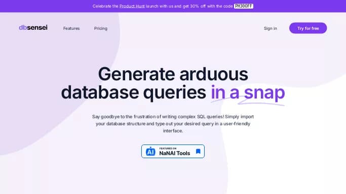 Dbsensei — платная нейросеть   для разработки программного обеспечения,  для анализа данных. Бесплатная версия с ограниченным функционалом, есть платные тарифы.
