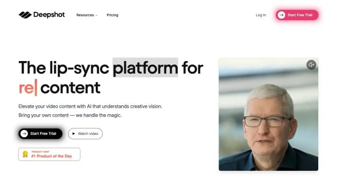 Deepshot AI — платная нейросеть   для редактирования видео,  для создания видео. Бесплатная версия с ограниченным функционалом, есть платные тарифы.