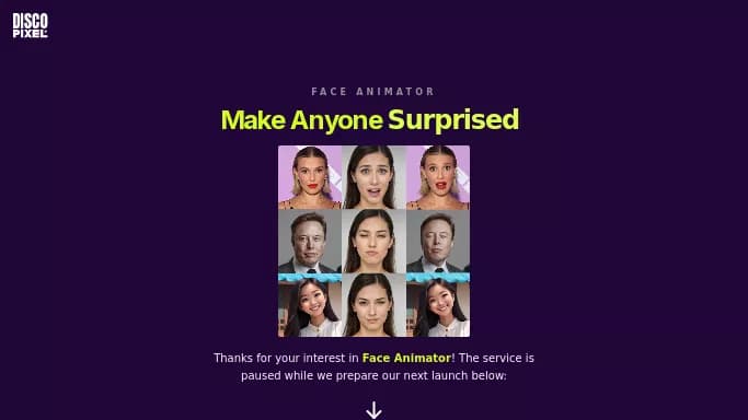 Face Animator — бесплатная нейросеть   для развлечений,  для редактирования изображений. 