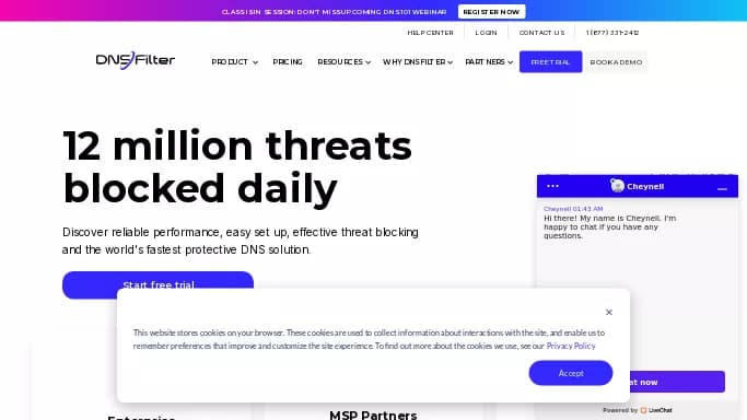 DNSFilter — платная нейросеть   для маркетинга. Бесплатная версия с ограниченным функционалом, есть платные тарифы.