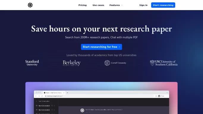 Doclime — бесплатная нейросеть   для научно-исследовательской деятельности. Бесплатная версия с ограниченным функционалом, есть платные тарифы.