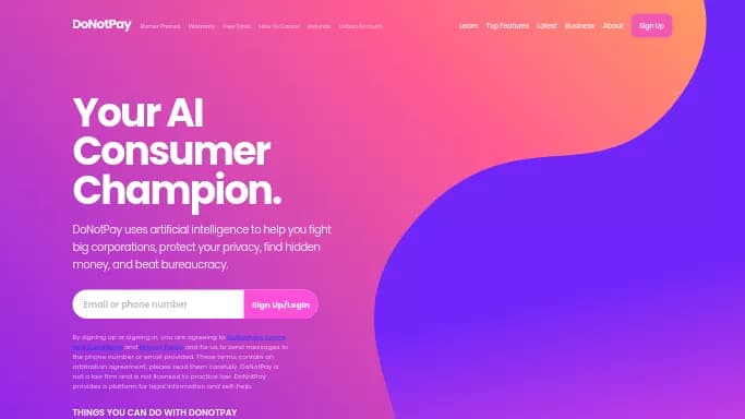 DoNotPay — платная нейросеть   для маркетинга,  в области права. Бесплатная версия с ограниченным функционалом, есть платные тарифы.