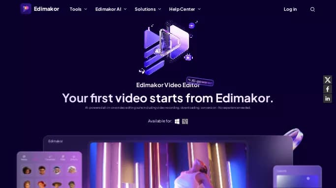 Edimakor — платная нейросеть   для редактирования видео. 