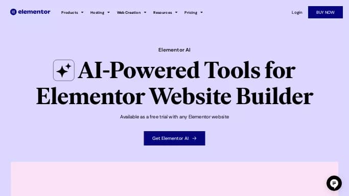 Elementor AI — платная нейросеть   для no Code/Low Code разработки,  для дизайна. Бесплатная версия с ограниченным функционалом, есть платные тарифы.