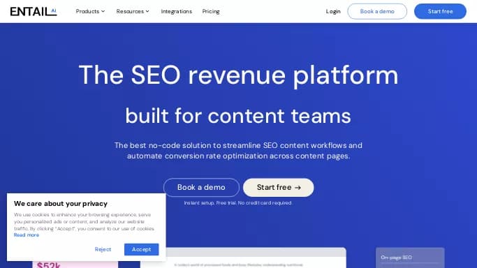 Entail — бесплатная нейросеть   для маркетинга. Бесплатная версия с ограниченным функционалом, есть платные тарифы.