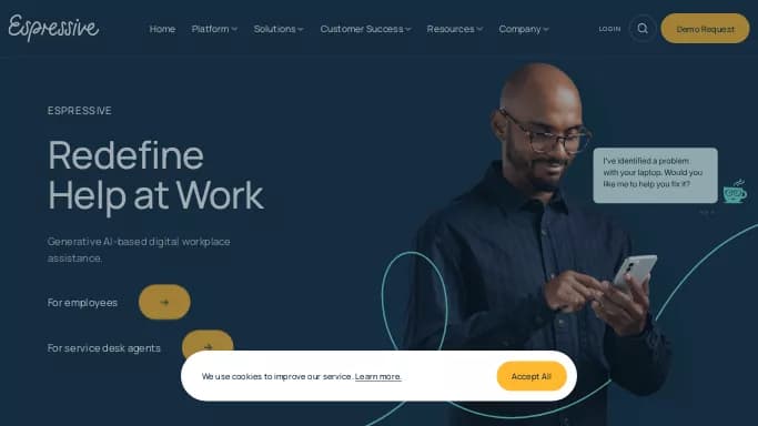 Espressive — платная нейросеть   — чат-бот,  для маркетинга. 