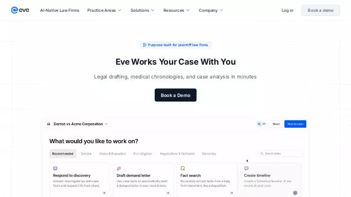 Eve Legal — платная нейросеть   в области права,  для повышения продуктивности, для помощи в автоматизации,  для написания текста. 