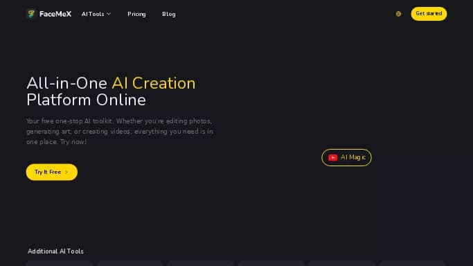 FaceMex — бесплатная нейросеть   для дипфейк(deepfake),  для редактирования изображений. Бесплатная версия с ограниченным функционалом, есть платные тарифы.