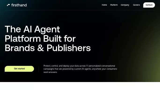 Firsthand — платная нейросеть   для маркетинга, , автономные ИИ (AGI). 