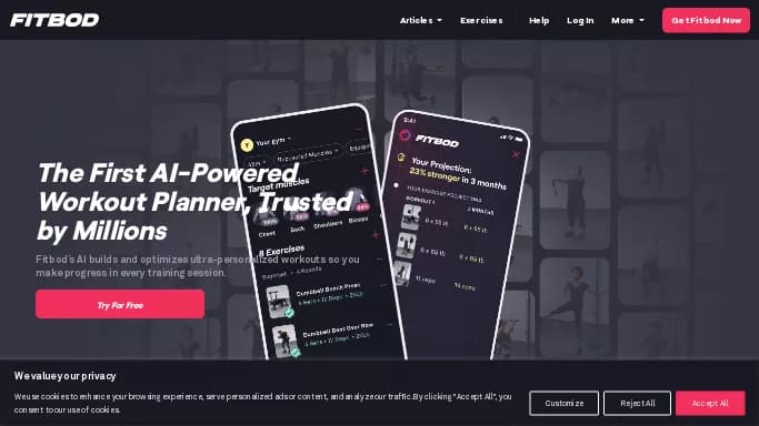 Fitbod — платная нейросеть   в медицине,  для повышения продуктивности, для помощи в автоматизации. 