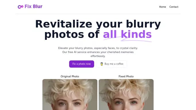 Fix Blur — бесплатная нейросеть   для редактирования изображений. 
