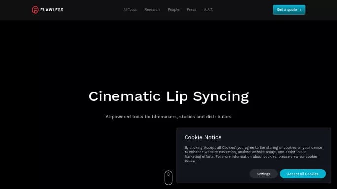 Flawless AI — платная нейросеть   для редактирования видео,  для создания видео. Бесплатная версия с ограниченным функционалом, есть платные тарифы.