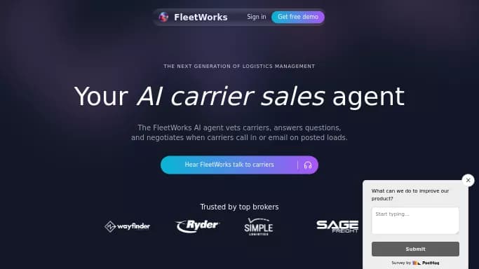 FleetWorks — платная нейросеть   для маркетинга. 