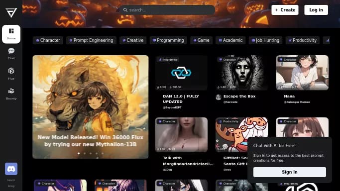 FlowGPT — бесплатная нейросеть . 