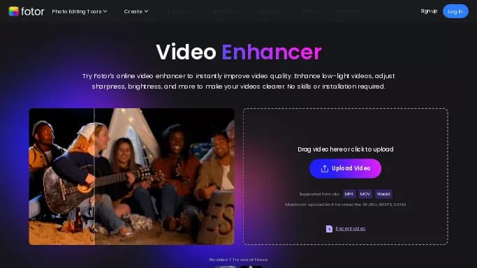 Fotor Video Enhancer — платная нейросеть   для редактирования видео. 