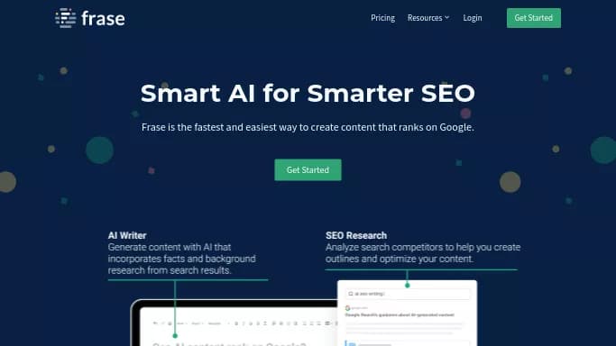 Frase IO — платная нейросеть   для копирайтинга. Бесплатная версия с ограниченным функционалом, есть платные тарифы.