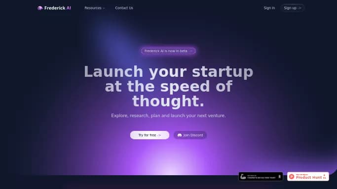 Frederick AI — бесплатная нейросеть   для маркетинга. Бесплатная версия с ограниченным функционалом, есть платные тарифы.